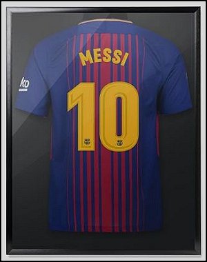 Messi paita kehystetty